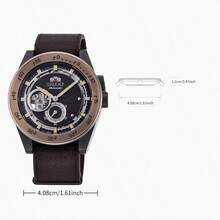 Orient Reloj automático para hombre Orient, esfera negra clásica, correa, reloj de vestir RA-AR0202E10B