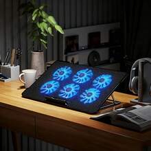 Gaming Laptop Cooling Pad With 6 Cooling Fans, USB Port, Adjustable Height Laptop Cooling Bracket, Suitable For 12-17 Inch Laptops - 所有 - 查看 8