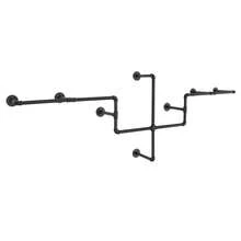 Wall Mounted Industrial Pipe Clothing Rack, Black Garment Hanging Bar 66 Lbs, Iron Commercial Clothes Hanger, Open Garment Display Rack For Stores And Home, Heavy Duty Iron Garment Bar, Clothes Hanging Rod Bar For Laundry Room - 黑色 - 查看 9