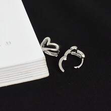 Cercei din argint 925 în formă de inimă, design elegant și minimalist, potriviți pentru fețe rotunde, bijuterii personalizate, purtare zilnică/pentru petrecere, cadou pentru Ziua Îndrăgostiților, ziua de naștere, aniversare