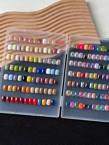 Large Capacity Transparent Visible Nail Polish Color Display Storage Box, Nail Gel Color Organizer, Dust-Proof Portable Fake Nail Accessories Storage Box - Transparent - View 4