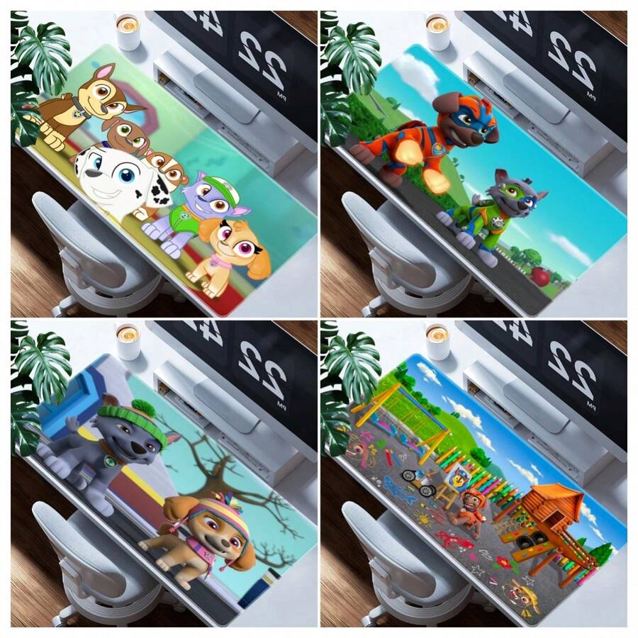 1pc  Cartoon Characters Large Mouse Pad - Anti- Rubber Desk Mat With Vibrant Printed Surface, Perfect For Gaming & Office Use, Ideal Gift For  Fans, Kids & Family, Office & Gaming Desk Mat | Playful Cartoon Design | Durable Desk Mat, Mouse Pads For Desk,  Mouse Pad, Large Desk Mat