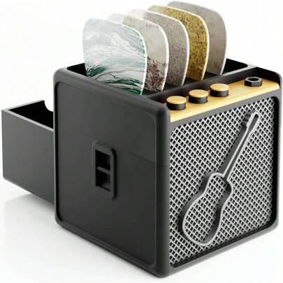 - Soporte para exhibicin de pas de guitarra, elegante organizador para entusiastas de la msica y msicos negro