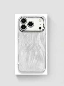Minimalistische Telefonhülle aus silberner Federgaze im koreanischen Stil für iPhone 17 Pro Max 17 Air Advanced, All-Inclusive-Schutzhülle gegen Herunterfallen - Transparent - Übersicht 10