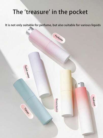 1pc Rotating Perfume Spray Bottle High-End Portable Travel Sampler Spray Bottle 8ML Empty Bottle Lipstick Rotating Press Sample Spray Bottle