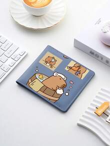 Capybara Cartoon Pattern Id Card Bag, Multiple Colors Are Available, Fashionable And Individual, Ultra-Thin, Lightweight And Portable, Suitable For Storing ID Cards/Passport/Driver's Licenses/Bank Cards/Credit Cards/Shopping Card, Can Be Used As A Gift For Birthdays, Anniversaries, Valentine's Day, Christmas, New Year And Other Festivals, Given To Family Members, Lovers, Friends And Elders