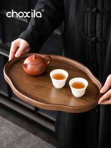 choxila 1个不对称木质托盘，可用作餐盘、娱乐托盘、复古风格茶盘、装饰展示托盘，也适合作为节日礼物。适用于家庭、办公室、酒店、卧室、下午茶和茶会。 - 托盤 - 查看 10