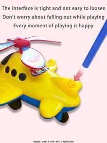 Kids Funny Hand Push Small Airplane Toy, Indoor Outdoor Sports Toy, Toddler Push Along Plane Toy To Encourage Walking, Interactive Push & Pull Toy, Baby Push Toy Airplane, Push Along Toy For Babies And Kids (Random Tube Color)
