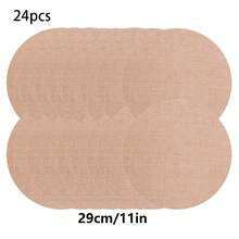 10/12/24/30 Stück runde Leinen-/Juteuntersetzer, Topflappen, hitzebeständige Tischsets für Küche und Esszimmer, Hochzeitsdekoration, Heimdekoration, geeignet für Hochzeit, Geburtstag, Familientreffen, Restaurantdekoration, grobe Leinenuntersetzer im Herbststil, verhindern Verschütten oder Kratzer auf der Tischoberfläche, können für Basteln und Dekorationen verwendet werden