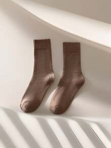 "VWU Women's Cotton Ankle Socks - Pack Of 6 | Casual Solid Color Crew Socks For Everyday Comfort"