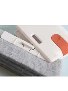 فرشاة تنظيف نوافذ متعددة الوظائف، قابلة للفصل لتنظيف أركان وشقوق الأبواب الزجاجية والنوافذ المنزلية (تشمل 1 رأس فرشاة، 1 مقبض فرشاة، 2 رؤوس فرشاة)