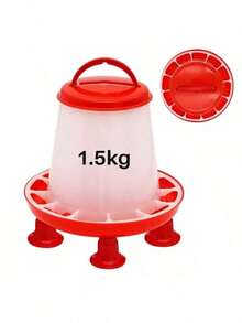 1/1.5/3/5/9公斤容量自动鸡饲料和饮水器，家禽喂食和饮水设备，适用于鸡、鸽子、鹌鹑、农场动物饲料/水桶，无人值守喂食和饮水设备