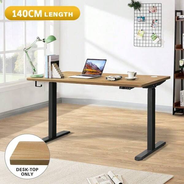 SUN YEE Standing Desk Top Adjustable Desk Board Computer Table OAK Frame Not Included