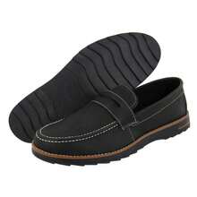 Men's Shoes, Loafers, Social Casual, Non-Slip Sole, Sporty, Elegant, Versatile, Sporty, Fine, Graduation, Everyday, Work - 黑色 - 查看 2