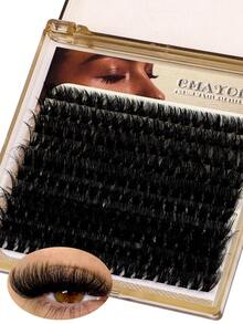 120D/100D/80D/60D/50D/40D/30D Weiche, flauschige Wimpernbüschel-Set, dicke Büschel-Wimpernverlängerungen, individuelle Kunstwimpern, Faux-Nerz-Wimpernbüschel D+Curl 10MM/12MM/14MM/16MM/18MM Wimpernverlängerung, dramatische Wimpernverlängerungen, Wimpernbüschel zum Selbermachen (200/180/160/140 Stücke/Box)