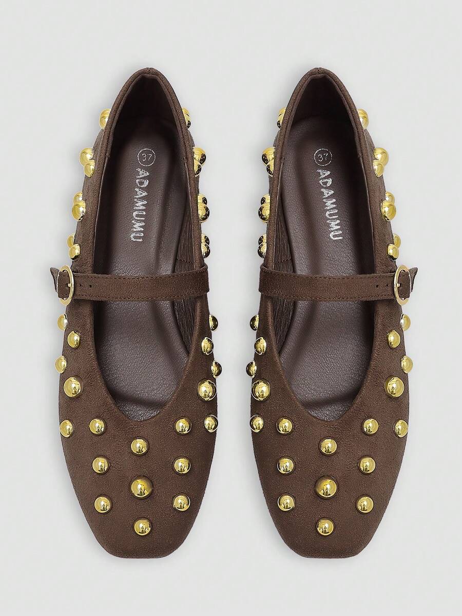 ADAMUMU New Women's High-End Fashion Comfortable Loafers, Lightweight Suitable For Spring, Summer, Autumn And Winter, Fashionable And Comfortable - Mocha Brown - View 1
