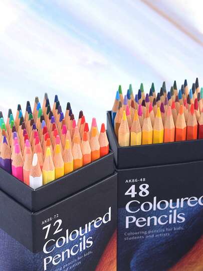 Lápices de colores de madera hexagonales con mango de madera, set profesional de 12/18/24/36/48/72 colores para pintura, dibujo, boceto y diseño artístico