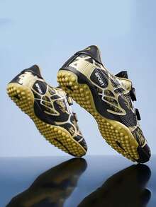 Zapatos de fútbol para deportes al aire libre para adolescentes, zapatos deportivos para estudiantes universitarios, zapatos de entrenamiento de fútbol, zapatos de partido de fútbol, tacos duraderos y antideslizantes, parte superior con estampado de camuflaje asimétrico