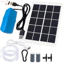 Bomba oxigenadora USB + Panel solar, la bomba oxigenadora puede proporcionar oxígeno para los peces cuando se pesca al aire libre, y el panel solar puede usar el sol para alimentar la bomba oxigenadora, permitiéndote pescar todo el día sin preocupaciones. Estas mini bombas de aire portátiles para acuarios y paneles solares se pueden llevar contigo.