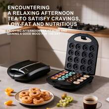 SOKANY 08002 智能恒温甜甜圈机/蛋糕机/早餐机。1400W 大功率，带 LED 显示屏，双面加热。不粘涂层，易于清洁。适用于制作甜甜圈、蛋糕、小吃和其他甜点。是自制下午茶的理想之选。厨房必备烘焙工具。理想的礼品之选。 - 日規A型插(100V) - 查看 4