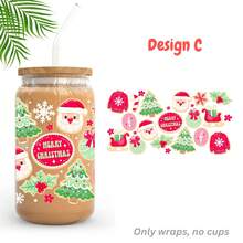 Christmas Cute Santa Gingerbread Cookie Gift Cozy Christmas UV Dtf Wraps For 16 Oz Glass Can Cup, Bookish Christmas Bookshelf Uv Dtf Cup Wraps For Glass Cup Bottle Tumbler Mug, Ho Ho Ho Cozy Christmas Winter Aesthetic Waterproof Uvdtf Cup Wraps For Laptop Diy Craft Decorations, Uv Dtf Decals Water Bottle Stickers