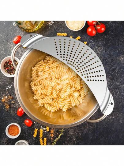 1/2 قطعة مصفاة معكرونة من الفولاذ المقاوم للصدأ، مصفاة خضروات ومعكرونة، مرشح تصريف المطبخ
