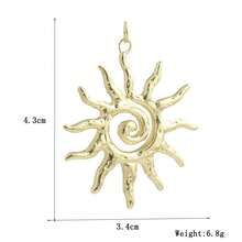 1pc Fashionable Hiphop Style Sun & Heart Pendant, DIY Bracelet, Necklace, Earrings Jewelry Accessory