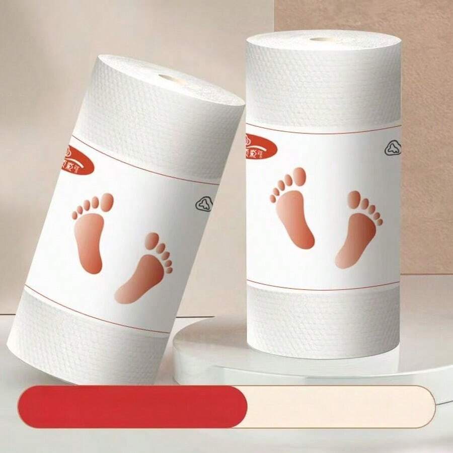 1/2pcs Disposable Thick And Large-Sized Foot Towel For Home Use, Suitable For Foot Care And Massage, Highly Absorbent.Servilletas Papel(Nail Thing,Pediquiure,A Gift For A Woman) - Patterned - View 1