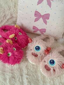 Damskie, pluszowe, zabawne kapcie z motywem kreskówkowych zwierzątek, idealne na imprezę halloweenową i do noszenia w domu, jesień/zima