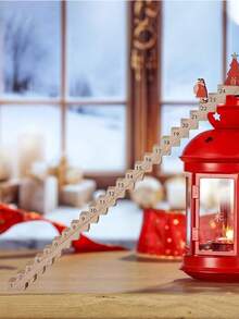 1 peça, calendário de contagem regressiva de escada de madeira do Papai Noel, calendário do advento de Natal, calendário de contagem regressiva de escada engraçada do Papai Noel, calendário do advento de madeira de 24 dias para decoração de mesa de escritório em casa e Natal - Multicolorido - Ver 7