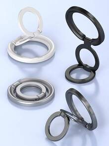 可折叠磁吸手机指环支架，便携式双环手机握把配件