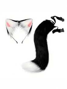 Realistic Fox/Cat Tail Costume Accessories - Soft Anime Role-Playing Tails, Suitable For Role-Playing And Masquerade Parties, Tail Role-Playing, Moving Tail Role-Playing, Cosplay Headpiece, Halloween Costume Accessories, Long-Feathered Masquerade Parties, Fox Mask Role-Playing, Stage Performance Props, Suitable For Women, A Great Gift Choice - New Multi-color - View 6