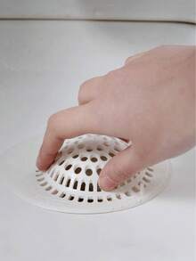1pc White Silicone Hair Catcher For Shower/Bathtub DrainDrain Strainer With Sucker - Catches Hair & Prevents ClogsHome Solution For Bathroom Sink & Kitchen TubEasy-Install Drain Cover - Durable Silicone MaterialIdeal For Daily Hair Trap & Smooth Water Drainage - 隨機 - 查看 7