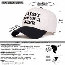 1 chiếc mũ lưỡi trai thêu hình tài xế xe tải Daddy Needs A Beer dành cho nam, mũ bóng chày có chữ cái cá nhân hóa, mũ thường ngày thời trang đường phố, thích hợp cho mùa xuân, mùa thu, du lịch, kỳ nghỉ ở bãi biển - Nhiều màu - Xem 2