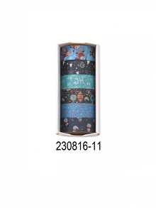 6捲/盒聖誕主題和紙膠帶套裝，創意聖誕禮物聖誕裝飾材料膠帶捲，DIY手工藝品、包裝禮物、剪貼簿用品、日記、計劃書、裝飾和紙膠帶小巧攜帶