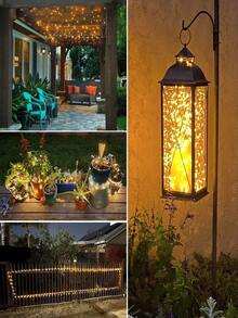 Solar Powered Outdoor String Lights With 8 Modes - 7M/12M/22M Waterproof Fairy Lights With 50/100/200 LEDs For Yard, Garden, Fence, Christmas Tree, Wedding, Birthday, Party Decorations