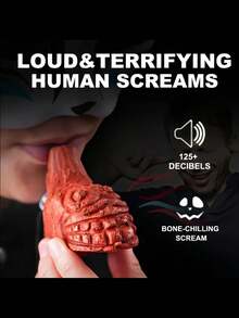 Loud Death Whistle - Up To 125+ Decibels, Realistic Human Screams, Black Chimpanzee Design, Perfect For Halloween, Emergency Survival, And Character Parties, Survival Tool | Themed Party Accessory | Fine Craftsmanship