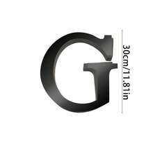 黑色字母墙贴 A-Z - 单个字母高度 4 英寸/6 英寸/8 英寸，亚克力镜面，带 0.4 英寸厚泡沫背衬。双层设计呈现 3D 立体效果；单层设计更显简约。自带背胶，可粘贴于墙面或玻璃上。撕下保护膜即可呈现镜面效果。 - 黑色 - 查看 102