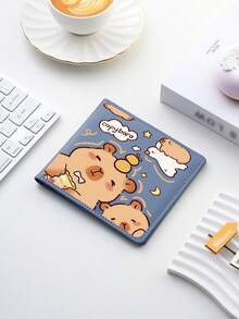 Capybara Cartoon Pattern Id Card Bag, Multiple Colors Are Available, Fashionable And Individual, Ultra-Thin, Lightweight And Portable, Suitable For Storing ID Cards/Passport/Driver's Licenses/Bank Cards/Credit Cards/Shopping Card, Can Be Used As A Gift For Birthdays, Anniversaries, Valentine's Day, Christmas, New Year And Other Festivals, Given To Family Members, Lovers, Friends And Elders