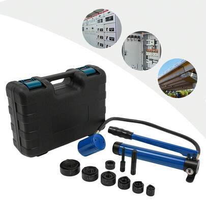 YUNRUX Hydrauliskt hålslagset, manuellt hålslagset, handpumphålslagset med 6 stansar