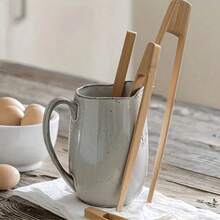 Hot-Selling Bamboo Wood Tea Clips, Salad Toast Clips, Tweezers, Tea Set Accessories, Bamboo Kitchen Clips, High-Quality Heat-Resistant Barbecue Clips And Bread Clips, Very Suitable For Cooking, Frying And Plating, No Lead, No Rust, With Natural Wood Handle, Food Processing Tools, Multi-Function Kitchen Tools, Bamboo Material, Cooking Clips