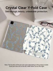 Vine Pattern Cover Compatible With IPad 10th Generation, IPad 10.2/Mini6/Mini7/9.7inch, Tablet Case Compatible With Samsung Galaxy Tab A9 Plus,3+Y Fold Anti-Bend, Reinforced Silicone Corners, Auto Wake/Sleep Function, Built-In Pencil Slot, Multi-Angle Foldable Stand - Perfect Daily Protection, Great Holiday Gift,Fashionable And Simple Pattern.