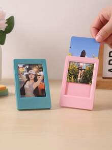1 szt. wielokolorowa 3-calowa magnetyczna plastikowa ramka na zdjęcia, magnetyczna naklejka na lodówkę, do zdjęć z aparatu natychmiastowego i mini kartek, odpowiednia do spersonalizowanej dekoracji lodówki, prezent dla przyjaciół, na Halloween, Boże Narodzenie