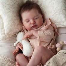 BNNPUU Reborn Baby Dolls 22 Inch Lifelike Baby Doll Cute Girl Soft Body Realistic Newborn Reborn Babies Looks Like A Real Baby Handmade Dolls For Children's Gifts - 彩色 - 查看 5