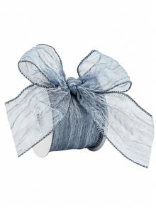 10 Yards-Dusty Rose Wired Crinkle Ribbon For Bow Making,Gift Wrapping, Wreaths & Christmas Tree Bows,Soft Pink Shimmery Metallic-Like Texture, Elegant Wrinkled Surface, DIY Crafts, Holiday Home Decor, Wedding & Party Decorations, Crepe Paper-Like Ribbon,Fish Tail Organza Ribbons,Bows,Headpieces,Garments Accessories