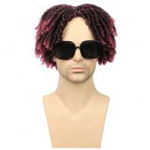 Men's Dreadlock Wig, Costume Wig, Black Dreadlock Braids, Party Wig, Afro Wig, Multi-Color Options, High Hair Volume, Hairpiece For Top Of Head To Add Volume