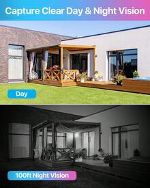 ZOSI 4 Pack 1080p Wired Home Security Cameras With Audio Recording, Built-In Microphone, 2MP 1920TVL HD-TVI Outdoor Indoor CCTV Cameras With 120ft IR Night Vision IP66 Weatherproof - 查看 2