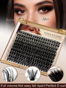 120D/100D/80D/60D/50D/40D/30D Weiche, flauschige Wimpernbüschel-Set, dicke Büschel-Wimpernverlängerungen, individuelle Kunstwimpern, Faux-Nerz-Wimpernbüschel D+Curl 10MM/12MM/14MM/16MM/18MM Wimpernverlängerung, dramatische Wimpernverlängerungen, Wimpernbüschel zum Selbermachen (200/180/160/140 Stücke/Box)