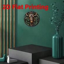 2D Flat - One Piece Of Colorful Round Giraffe Wall Decoration, A Metal Tin Sign Measuring 8X8 Inches, Featuring A 2D Visual Effect. It'S Durable, And Easy To Hang, Making It Ideal For Decorating Office Spaces, Homes - 1PC - Xem 7