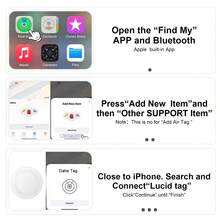 Smart Anti-Lost Locator - Real-Time Tracking, No Installation Required, Compatible With IOS Phones, No App Download Needed. Anti-Lost Function For Dogs, Cats, Pets, Wallets, Bags, Keys And Other Items, Precise Smart Positioning Tracking. - White - View 7